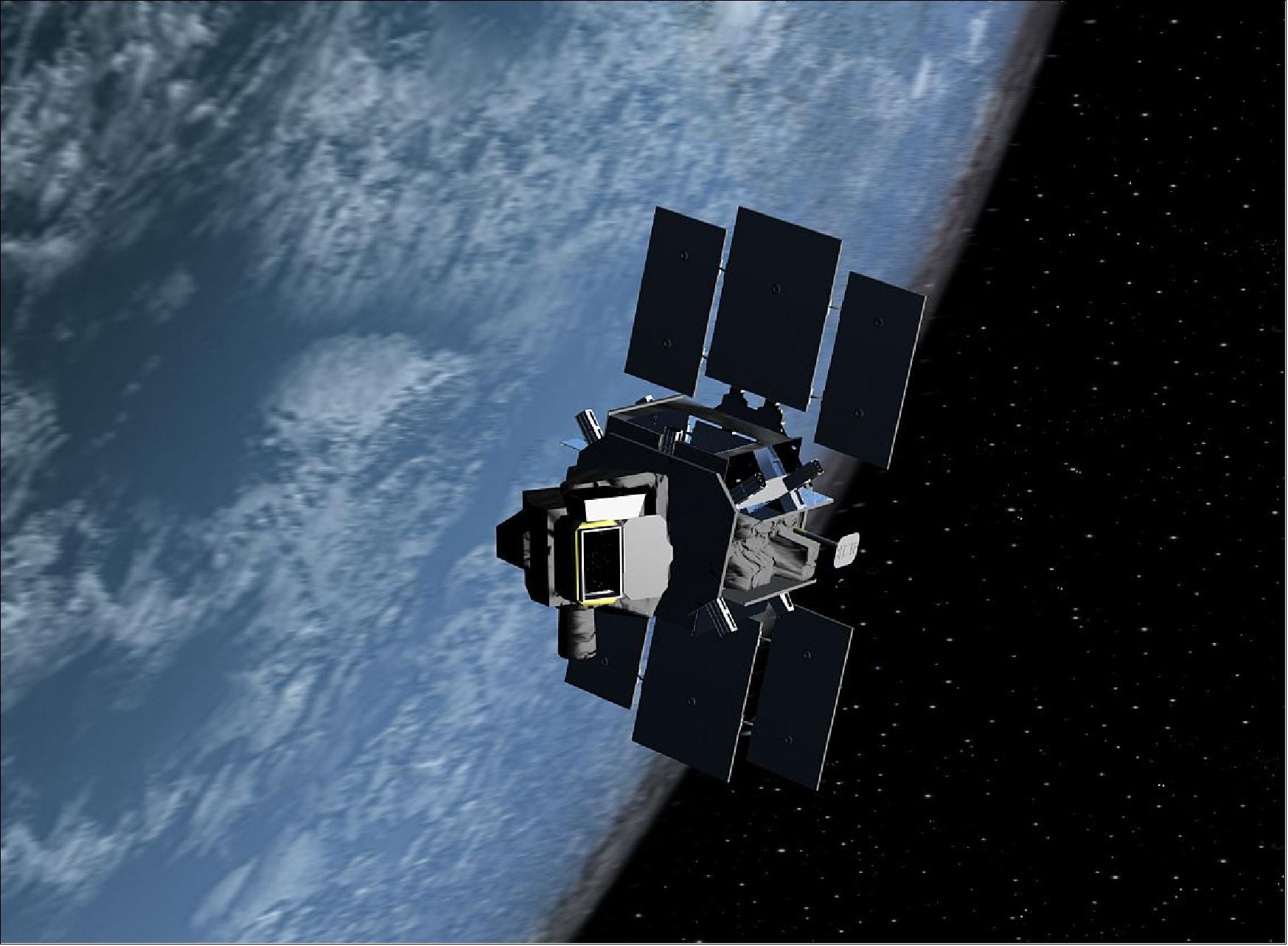 Figure 6: Alternate view of the deployed SBSS spacecraft (image credit: Air Force Space Command )