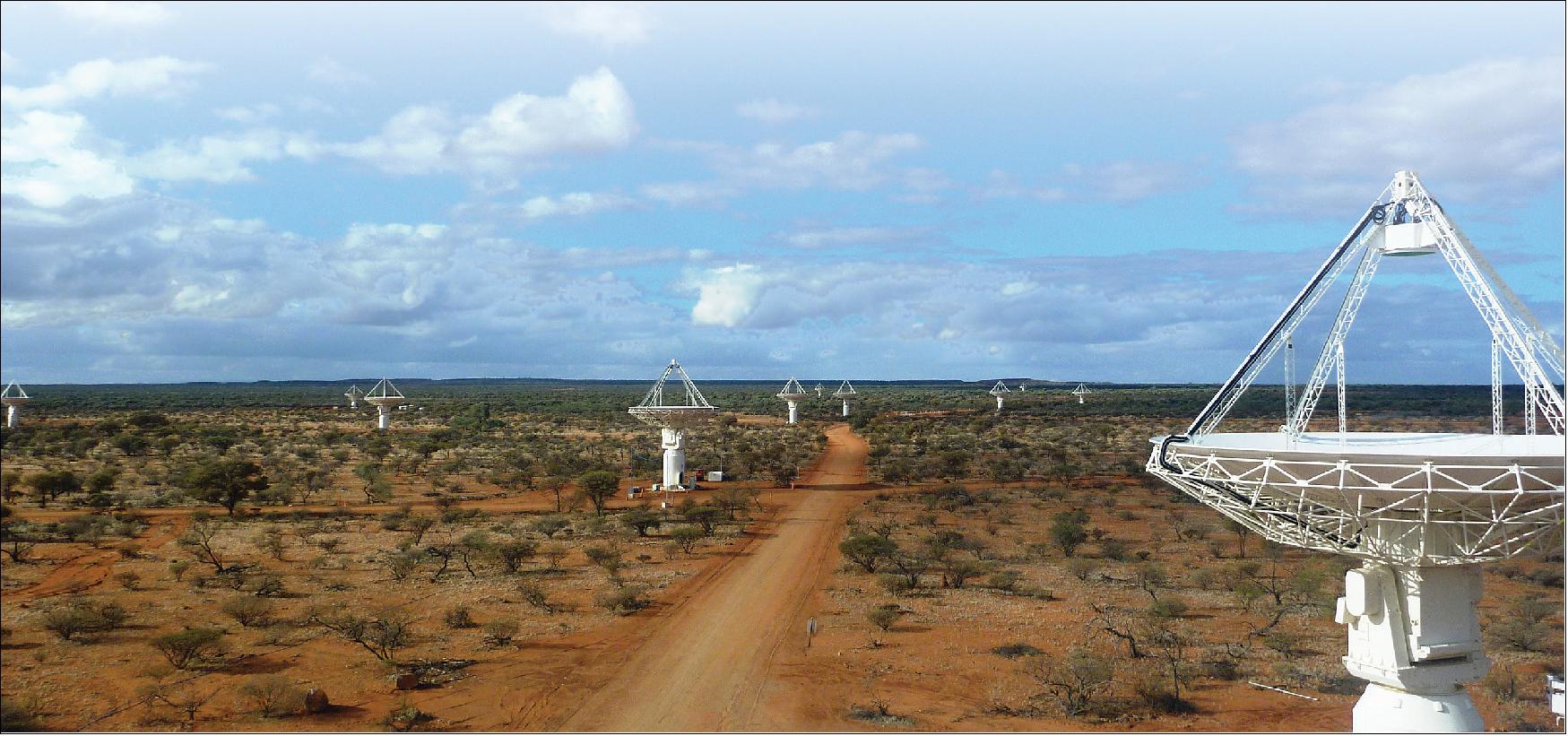 Figure 32: Antennas of CSIRO’s Australian SKA Pathfinder at the Murchison Radioastronomy Observatory in Western Australia (image credit: CSIRO, Steve Barker)