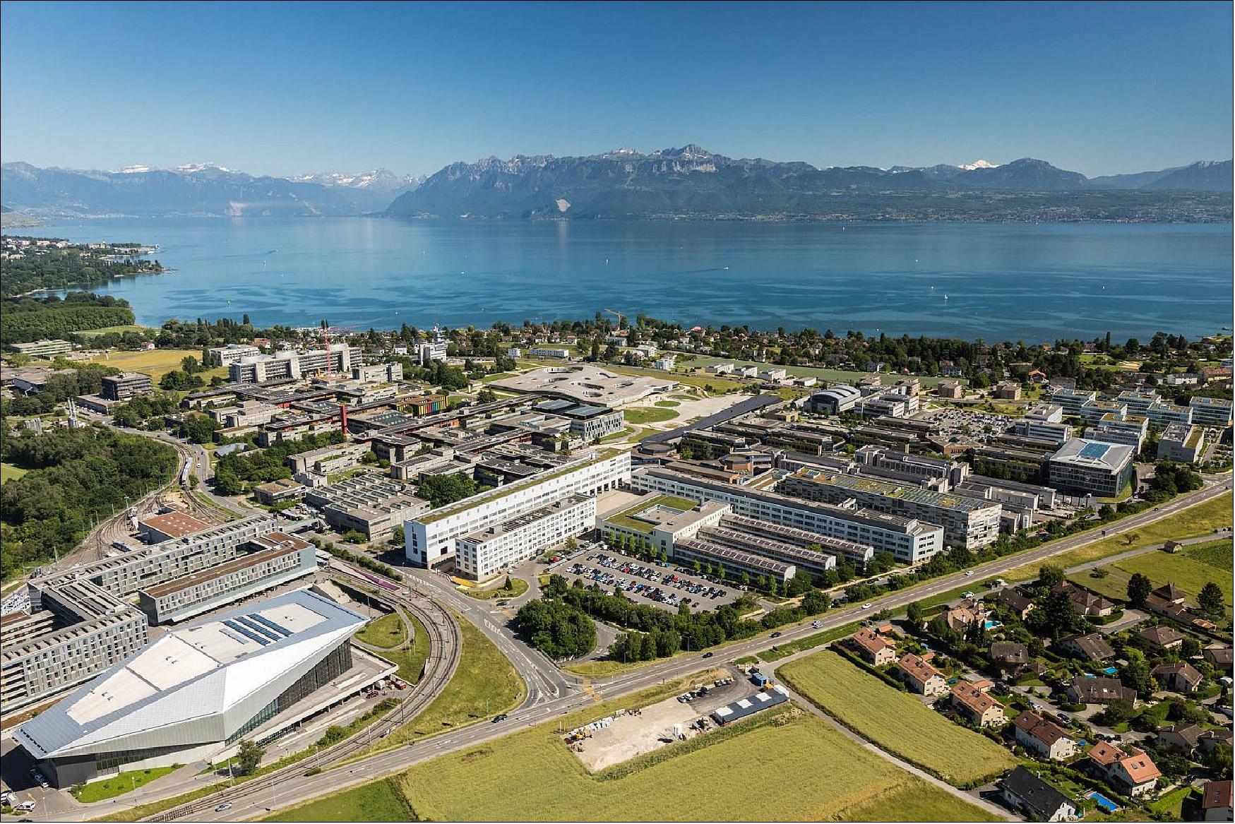 Figure 19: The main EPFL campus in Lausanne sits on the shores of Lake Geneva (photo credit: Mediacom EPFL; CC BY-SA 4.0)