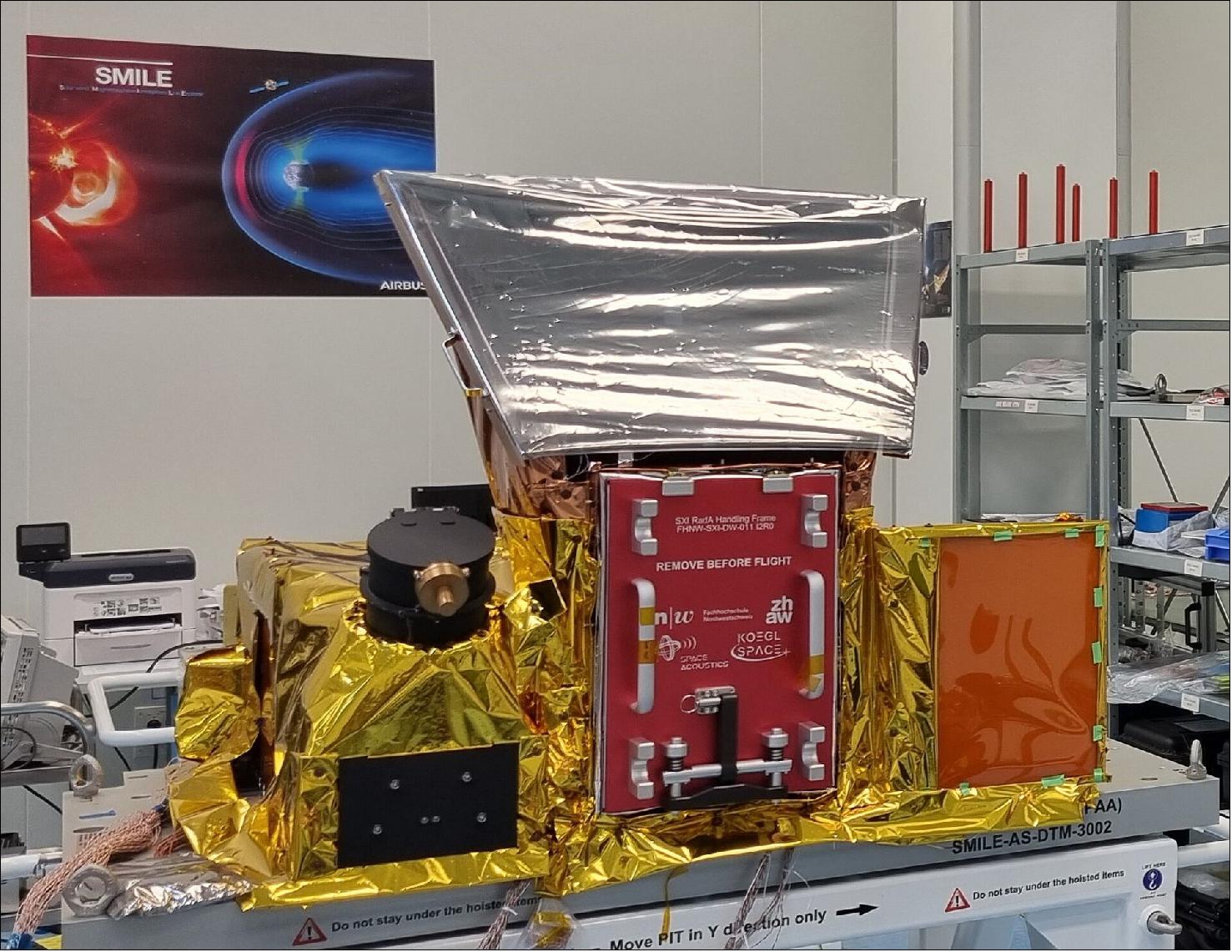 Figure 4: Following a successful test campaign in Europe, the structural thermal model of the Solar wind Magnetosphere Ionosphere Link Explorer (Smile)’s payload module will soon be delivered to China to complete the qualification of the satellite (image credit: Airbus)