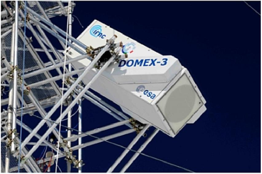Figure 94: Photo of the tower-mounted Radomex instrument (image credit: ESA, IFAC)