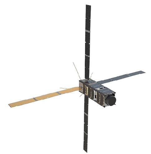 Figure 2: SOAR (Satellite for Orbital Aerodynamics Research) is a 3U CubeSat (image credit: SOAR collaboration)
