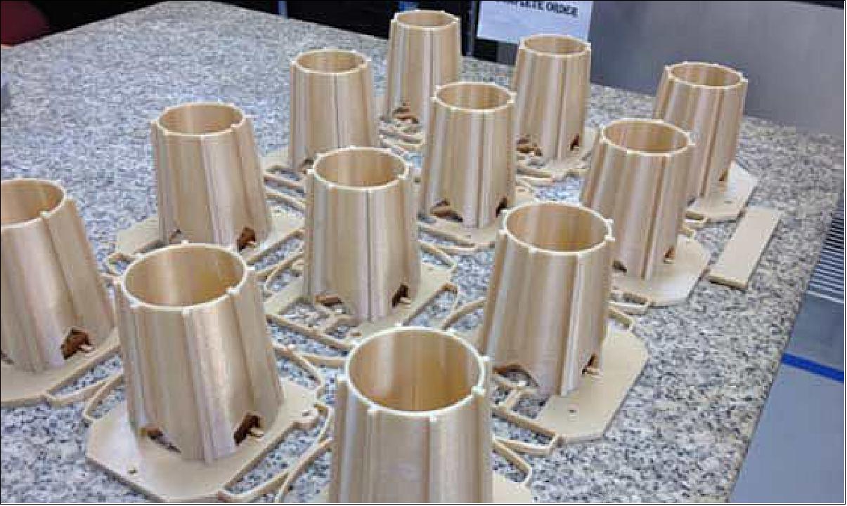 Figure 28: The complex arrays are made of ULTEM 9085, a high-strength FDM thermoplastic that was tested and met NASA class B/B1 flight hardware requirements (image credit: Stratasys/RedEye)