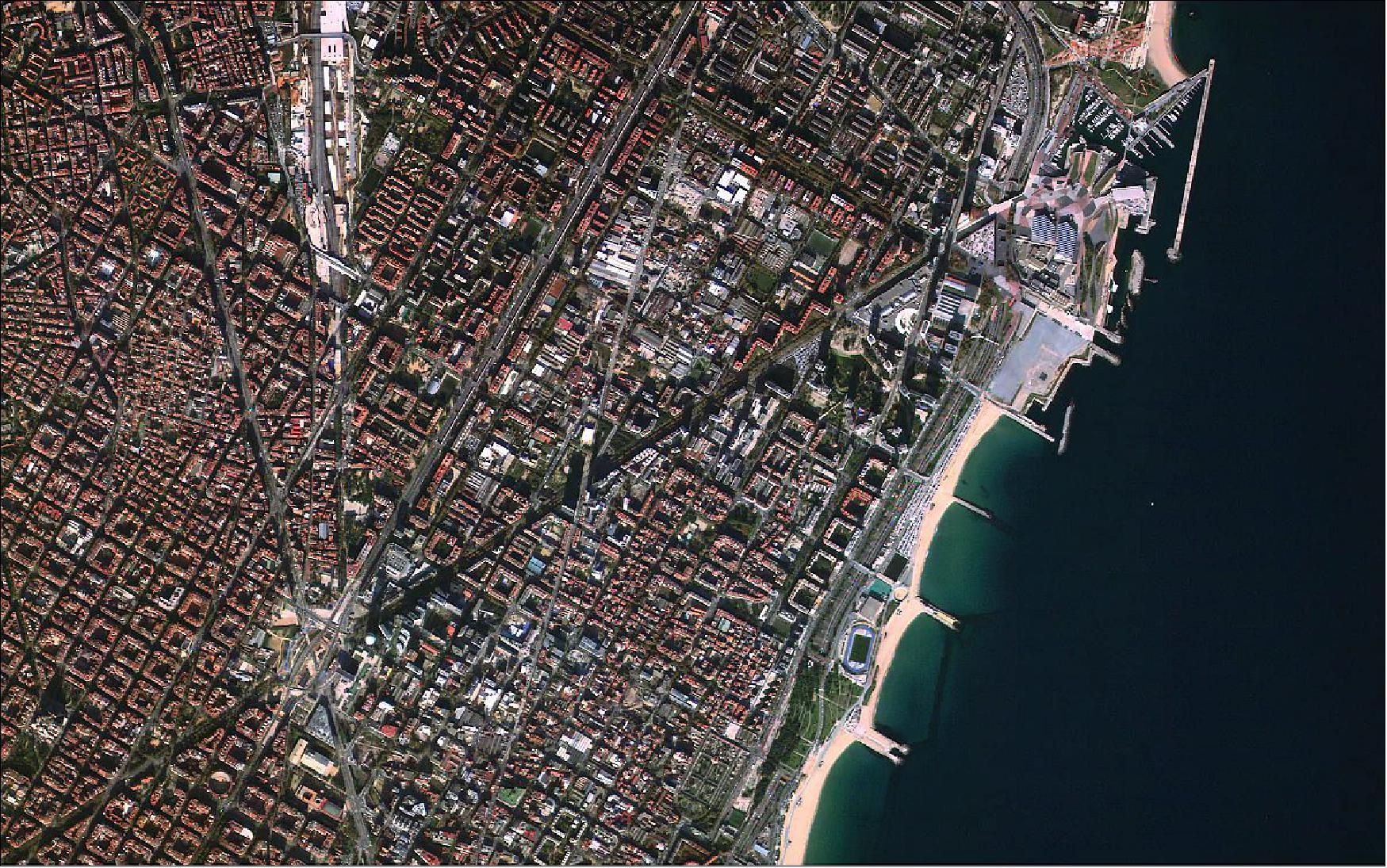 Figure 15: A sample satellite image of the city of Barcelona in Spain from the Argentine company Satellogic (image credit:Satellogic)