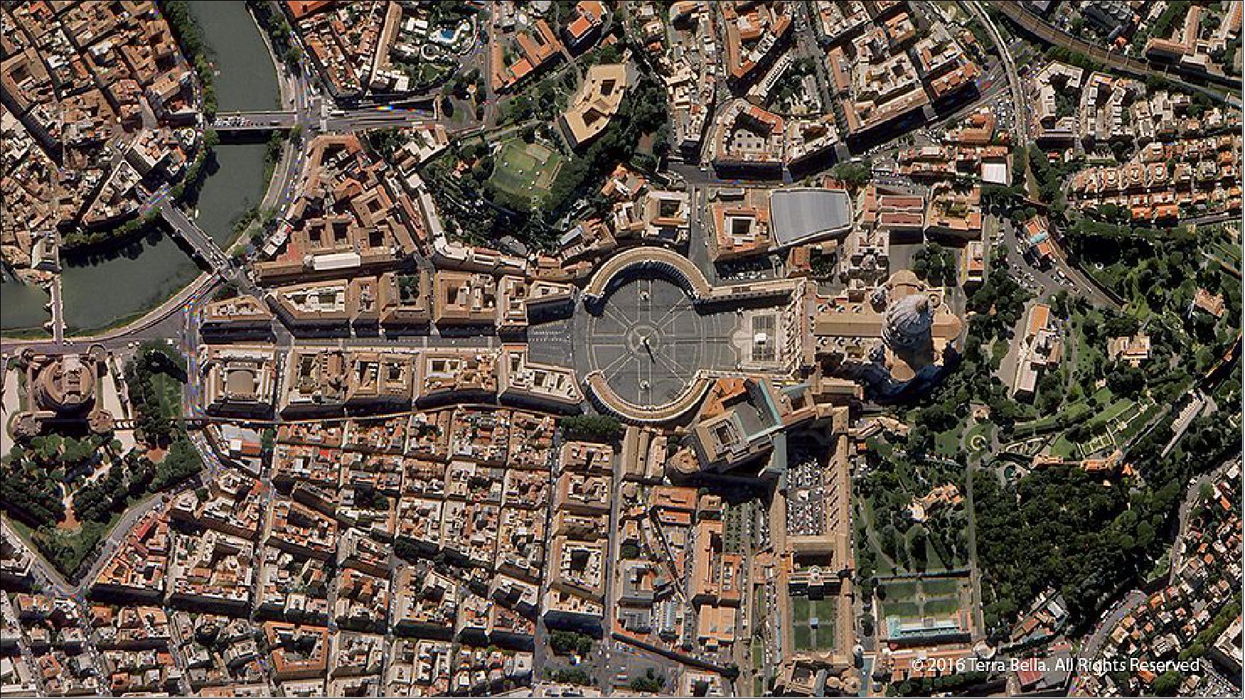 Figure 25: SkySat-5 image over Rome, Italy on September 23, 2016 (image credit: Terra Bella)