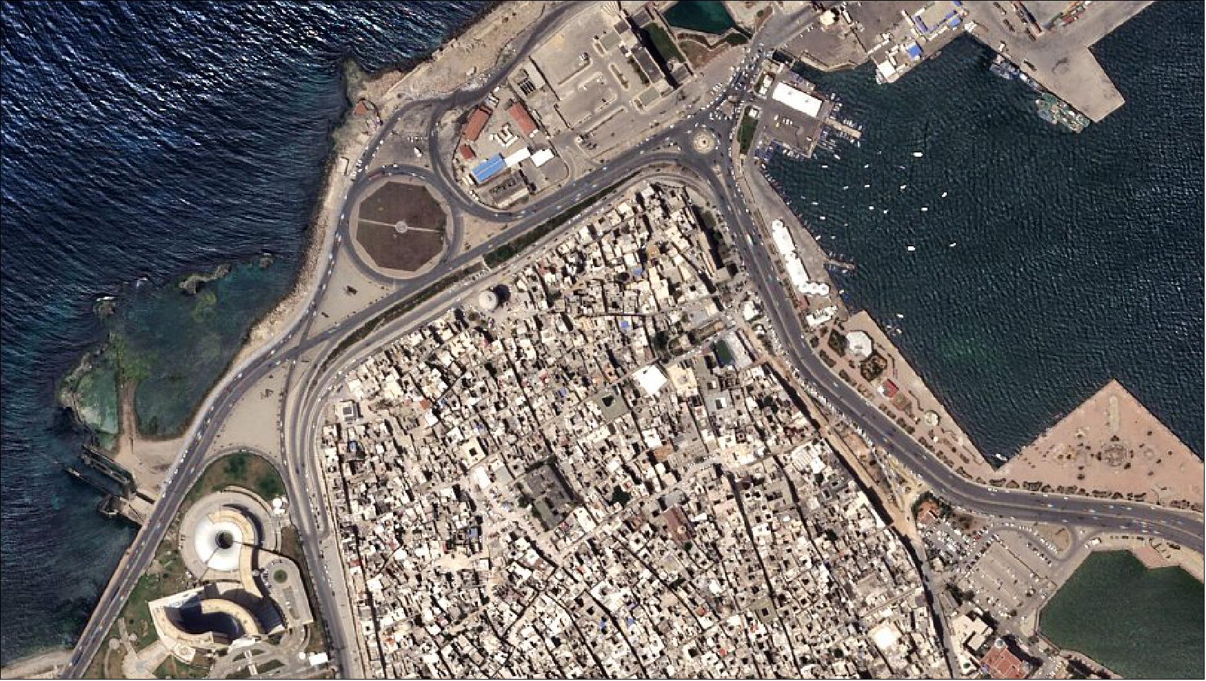Figure 15: The Old City of Tripoli, Libya imaged at 50 cm per pixel from an altitude of 456 km (image credit: © 2020, Planet Labs Inc., All Rights Reserved)