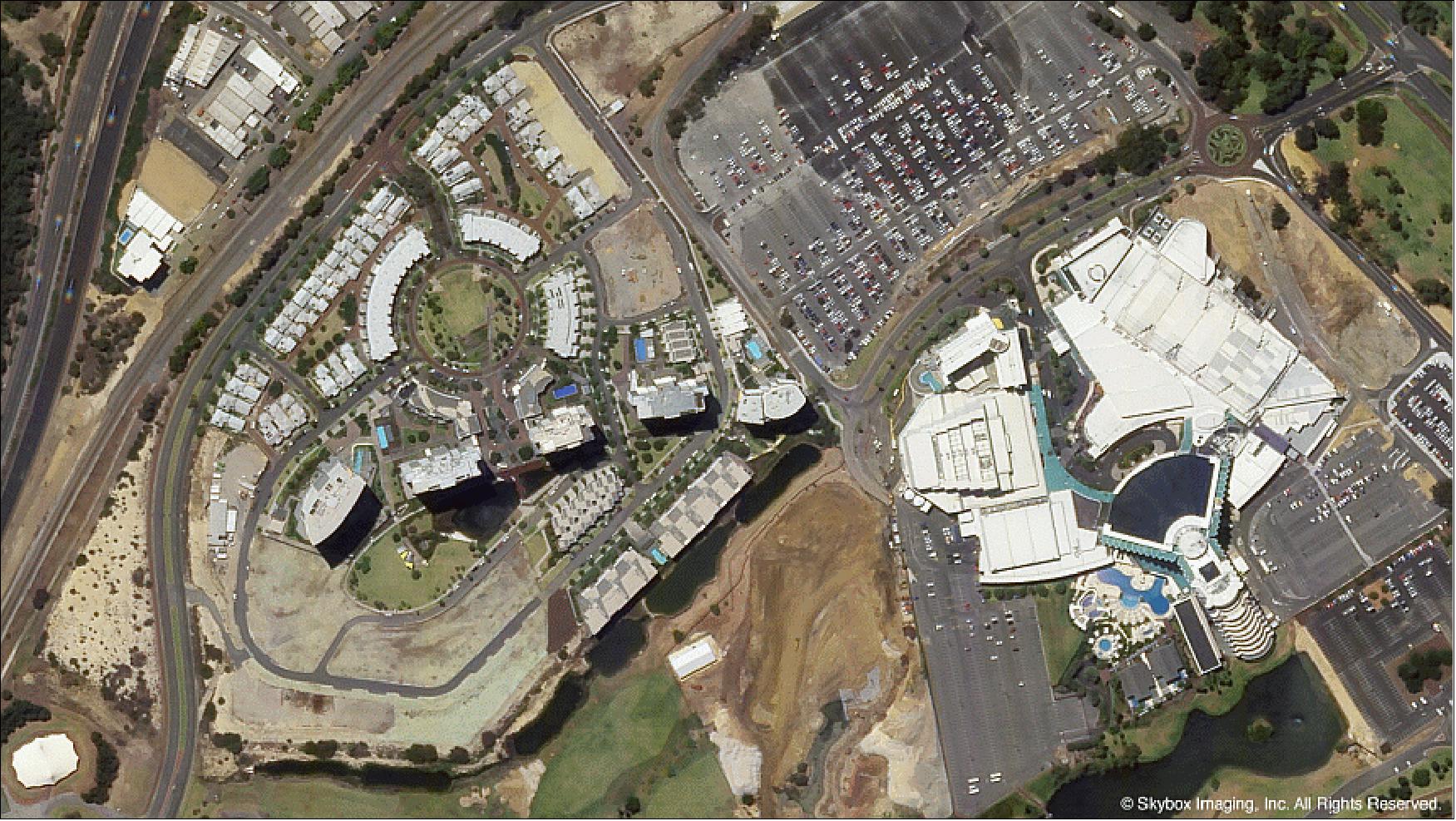 Figure 34: SkySat-1 sample image of Crown Perth in Perth, Australia, acquired on Dec. 4, 2013 (image credit: Skybox Imaging