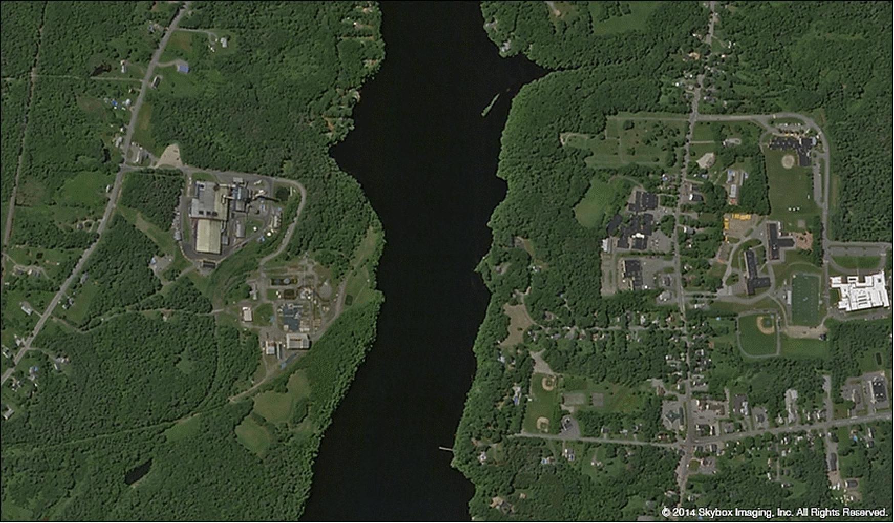 Figure 32: SkySat-2 image of Bangor, Maine, USA, acquired on July 10, 2014 (image credit: Skybox Imaging) 66)