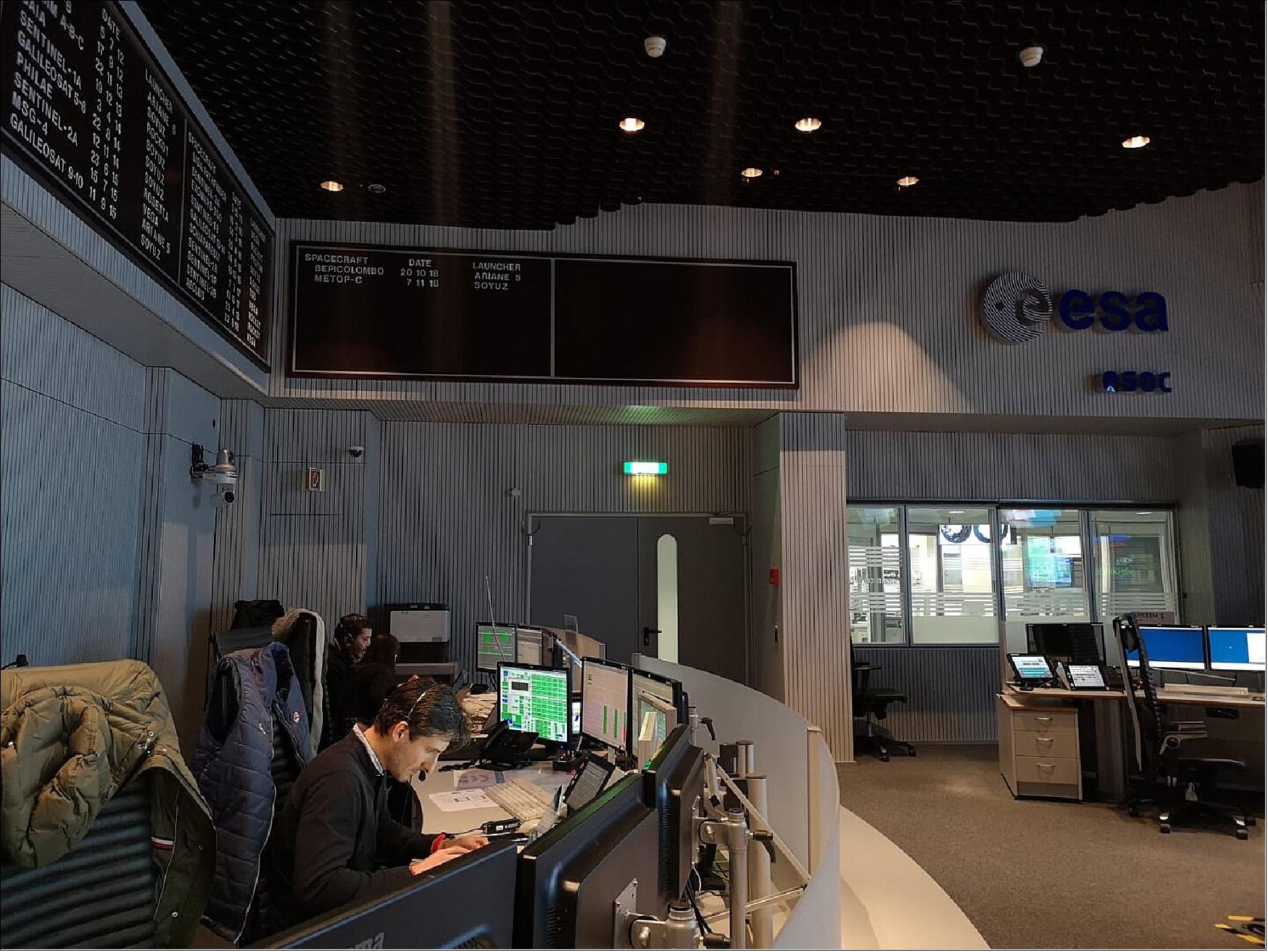 Figure 5: On 21 January 2020, at the end of months of training, mission controllers practised one of their final launch simulations for the launch of Solar Orbiter (image credit: ESA)