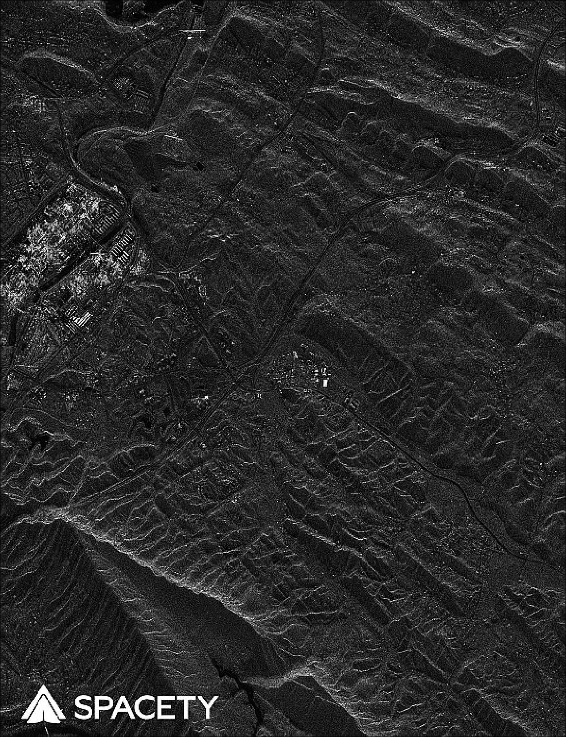 Figure 10: Chinese startup Spacety began releasing imagery captured by HISEA-1, a 185 kg C-band Synthetic Aperture Radar satellite, launched in December on a Long March 8 rocket. This is an image of Tennessee (image credit: Spacety)