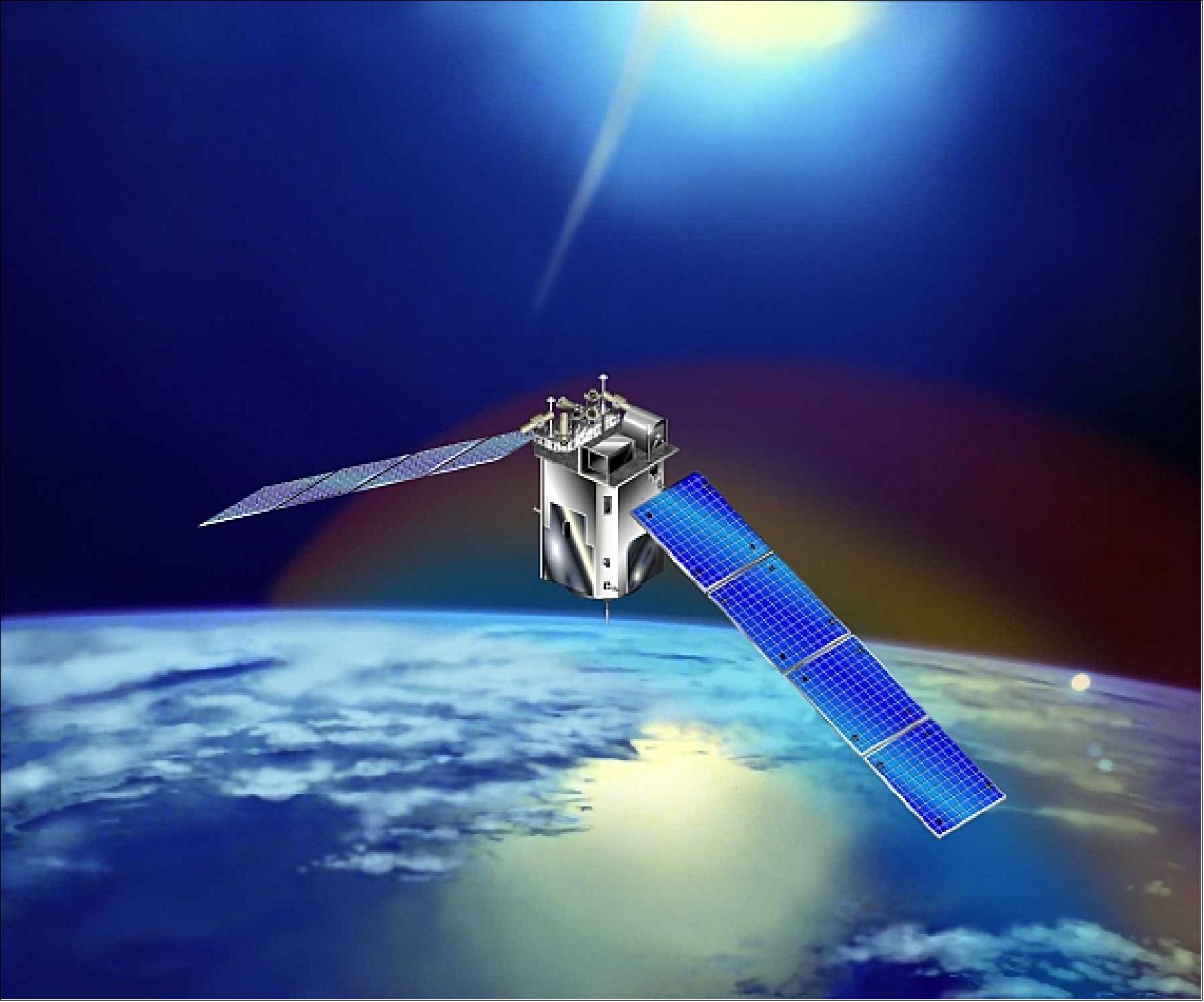 Figure 8: Artist's rendering of the TIMED spacecraft (image credit: NASA and APL)