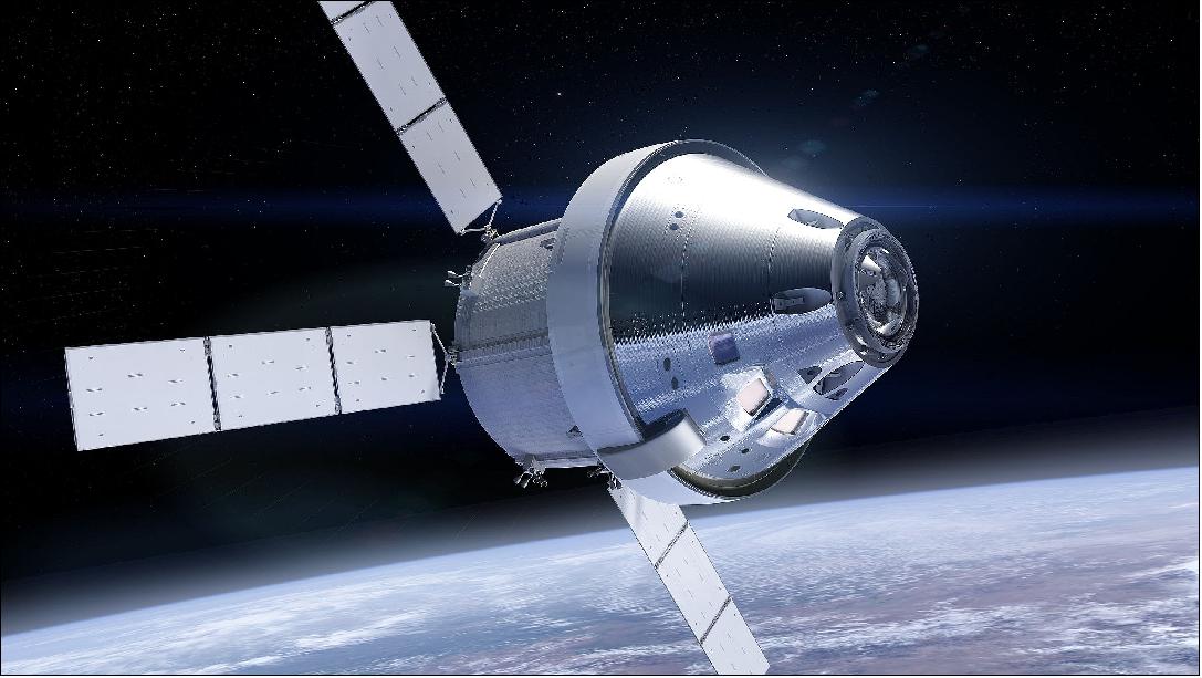 Figure 1: Orion spacecraft including the ATV-derived service module ESM (image credit: NASA, ESA)