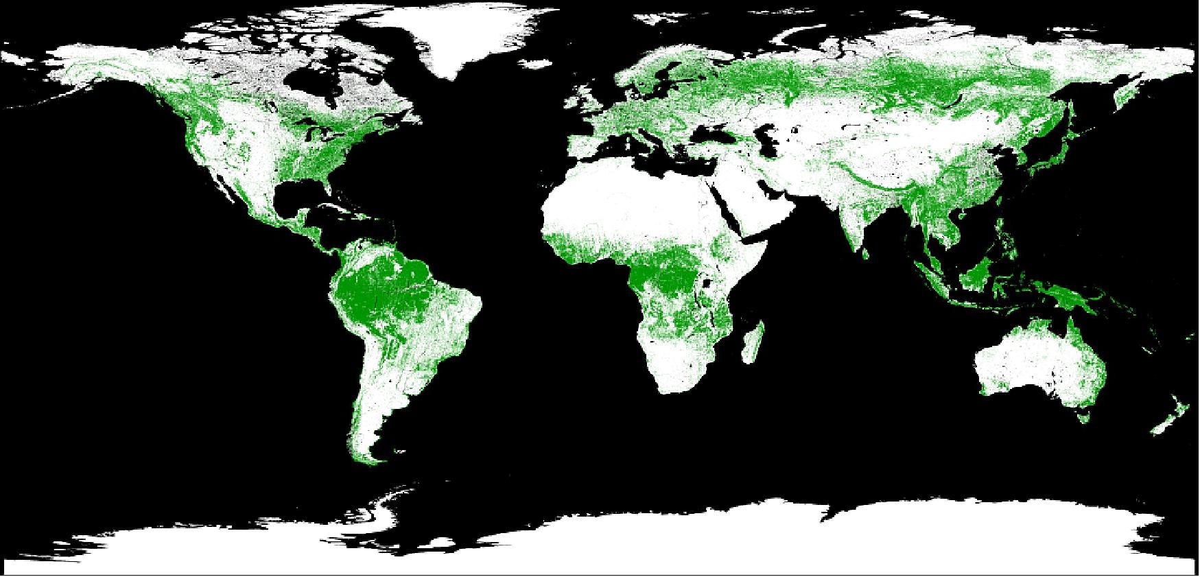 Figure 35: Global TanDEM-X Forest/Non-forest Map (image credit: DLR)