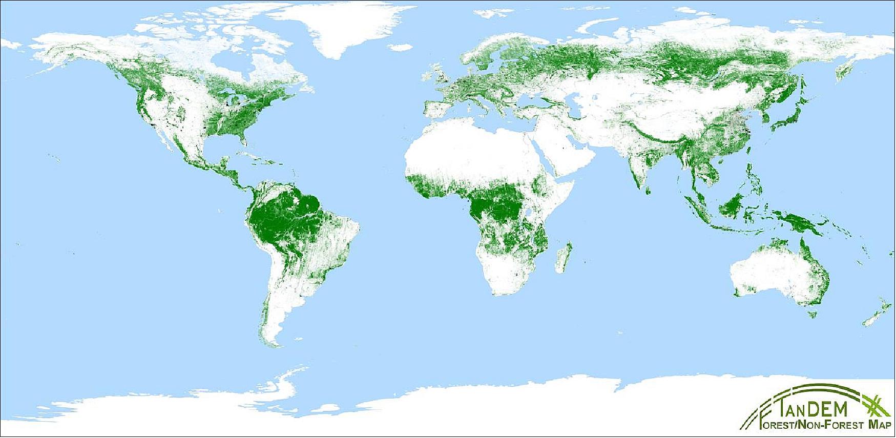 Figure 29: Global TanDEM-X forest map (image credit: DLR)