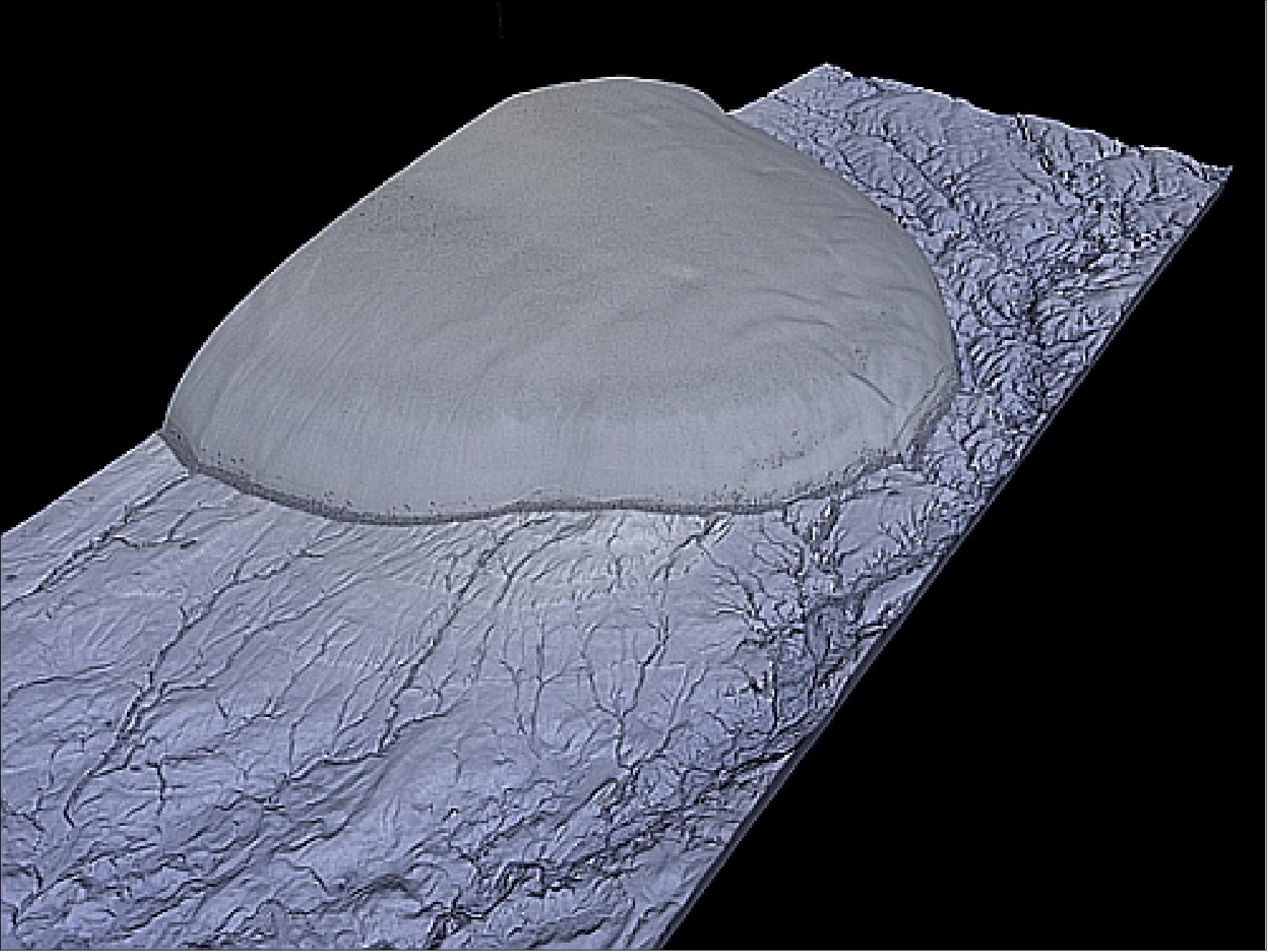 Figure 81: Digital elevation model of an ice cap in the middle of October Revolution Island (image credit: DLR)