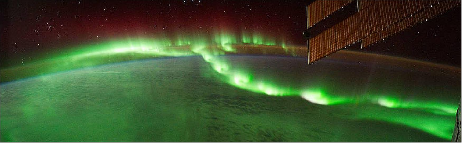 Figure 23: Banner image: Auroral beads seen from the International Space Station, Sept. 17, 2011 (Frame ID: ISS029-E-6012), image credit: NASA