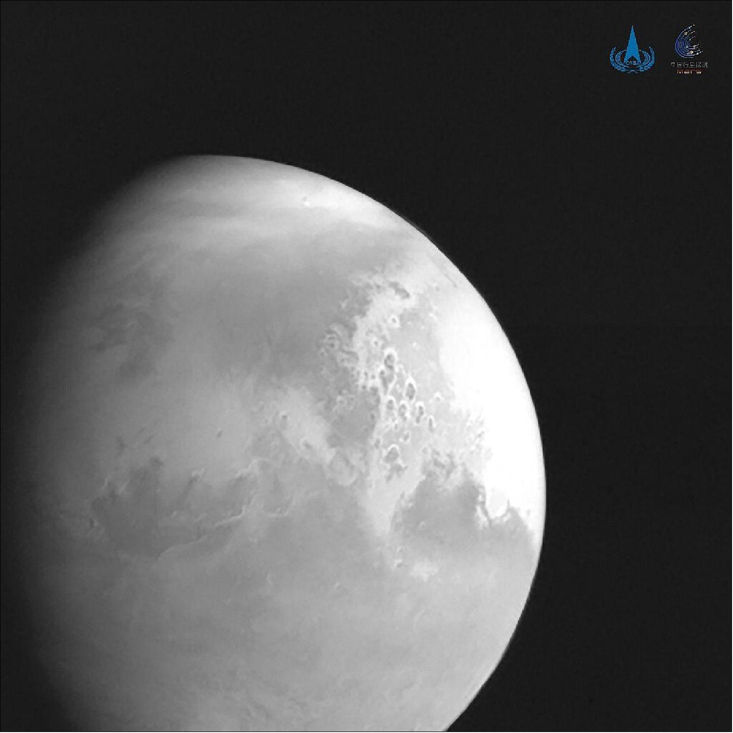 Figure 29: China's space probe has sent back its first image of Mars and is scheduled to touch down on the Red Planet later this year (image credit: CNSA)