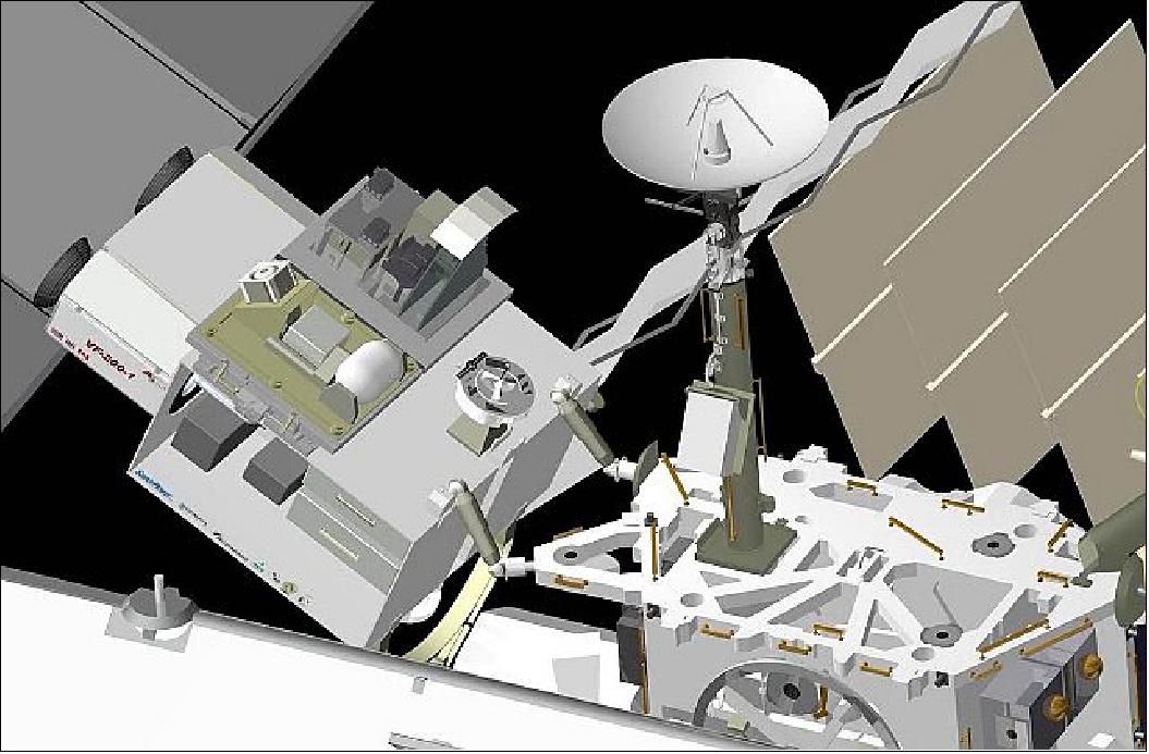 Figure 4: Another view of the VASIMR® Aurora ISS payload concept mounted on the International Space Station (image credit: AARC)