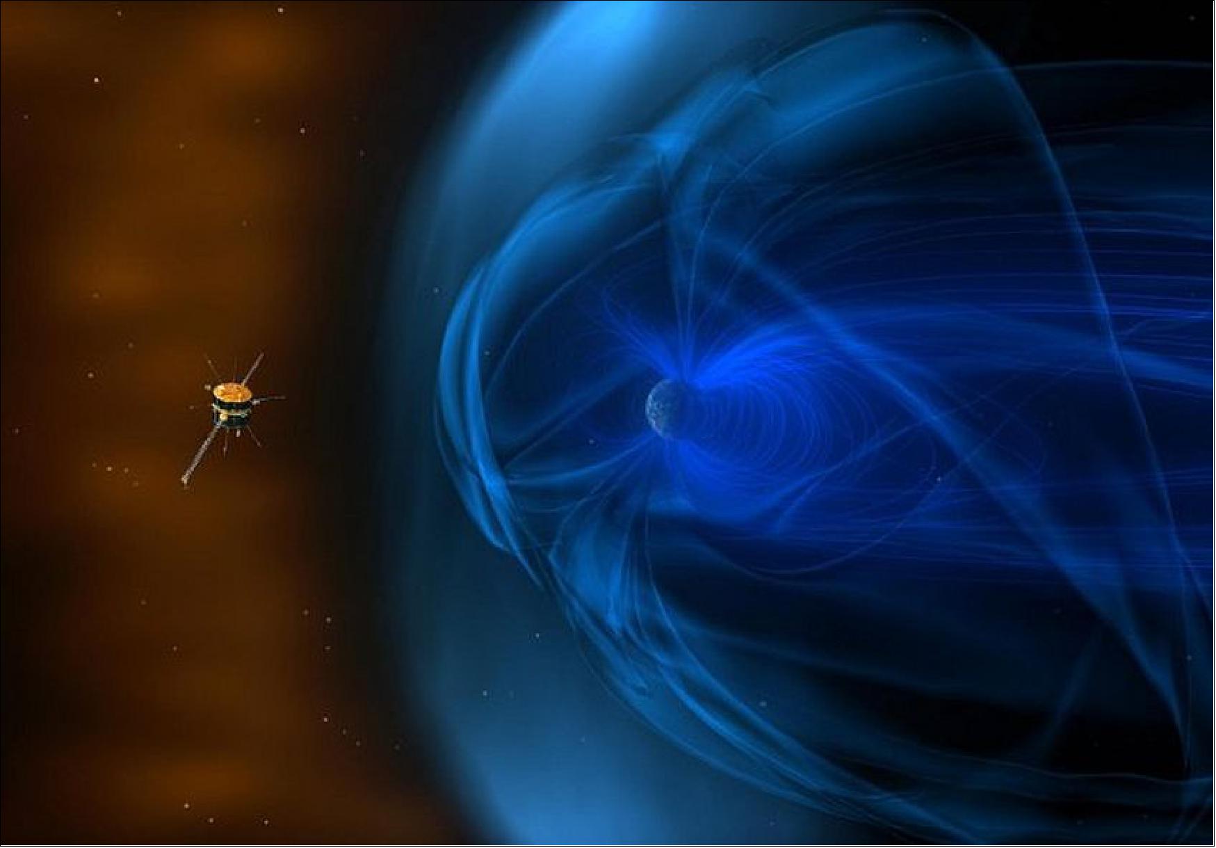 Figure 9: The Wind spacecraft from NASA's Heliophysics System Observatory has now spent two decades observing particles from the solar wind (image credit: NASA)