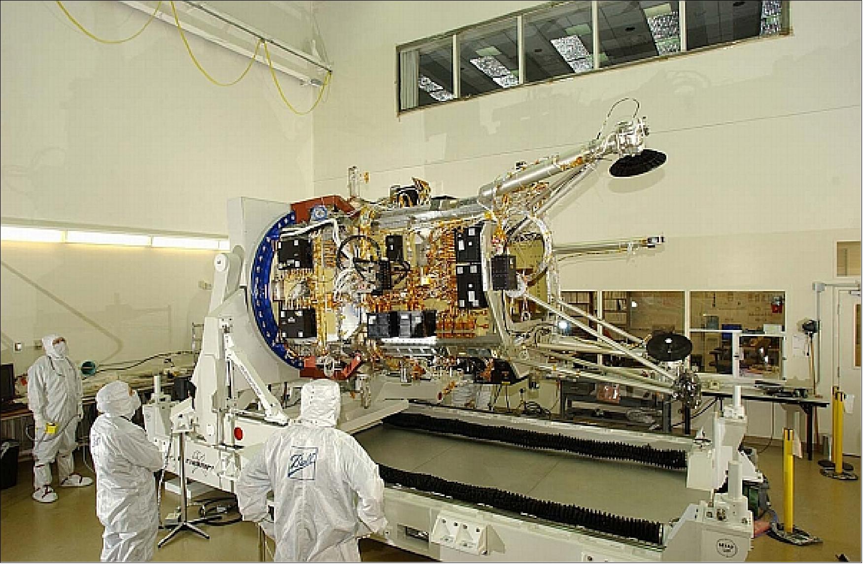 Figure 2: Integration of the WorlrdView-1 spacecraft at BATC (image credit: DigitalGlobe)